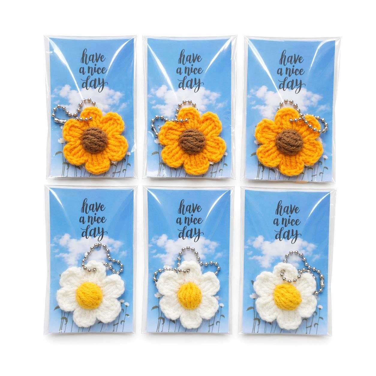 Handmade Crochet Flower Keychain - Image 6