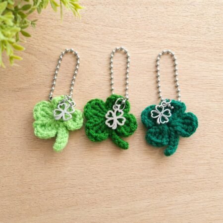 Handmade Crochet Four-Leaf Clover