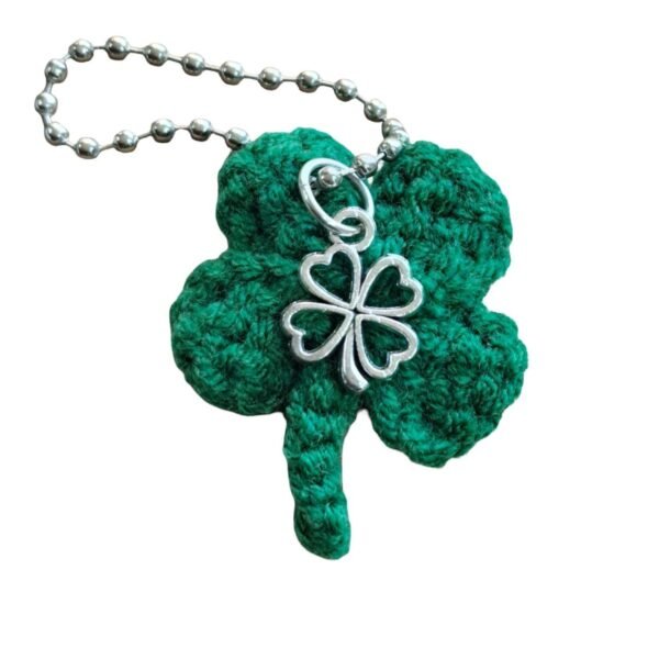 Handmade Crochet Four-Leaf Clover