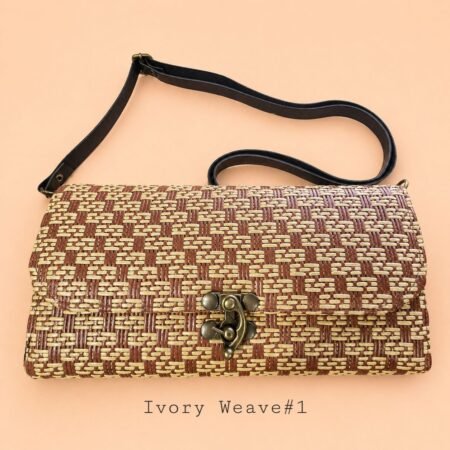 Handwoven Rattan Wallet Clutch Bag with Detachable Strap - Image 5