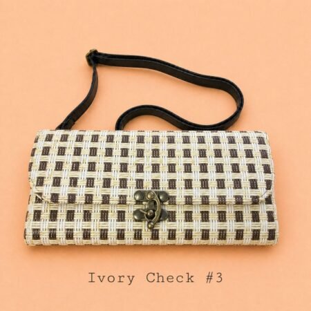 Handwoven Rattan Wallet Clutch Bag with Detachable Strap - Image 7