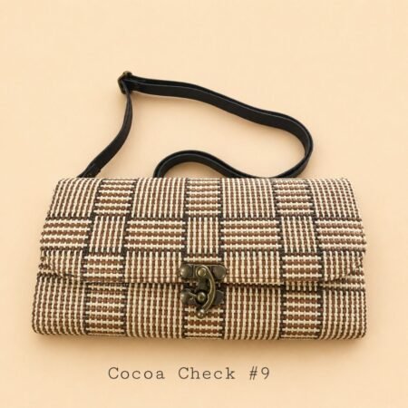 Handwoven Rattan Wallet Clutch Bag with Detachable Strap - Image 13