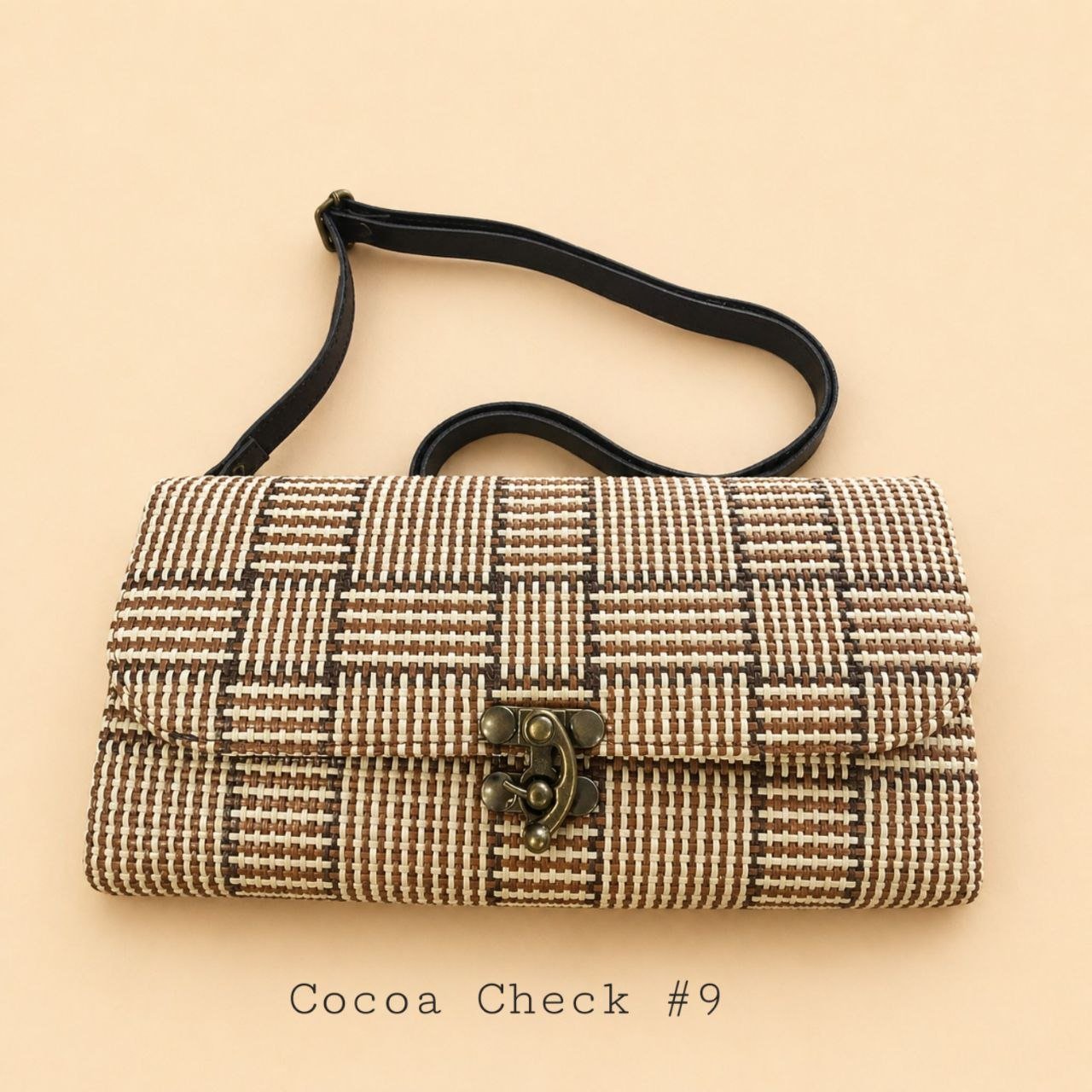 Handwoven Rattan Wallet Clutch Bag with Detachable Strap - Image 13