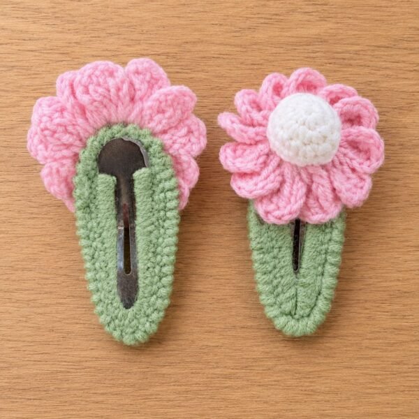 Handmade Crochet Hair Clips
