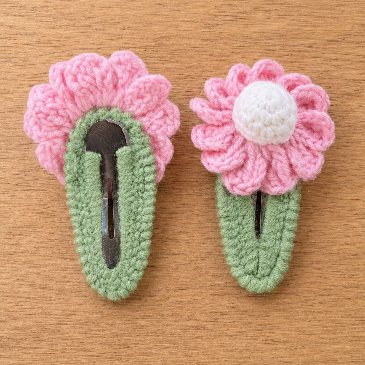 Handmade Crochet Hair Clips - Image 3