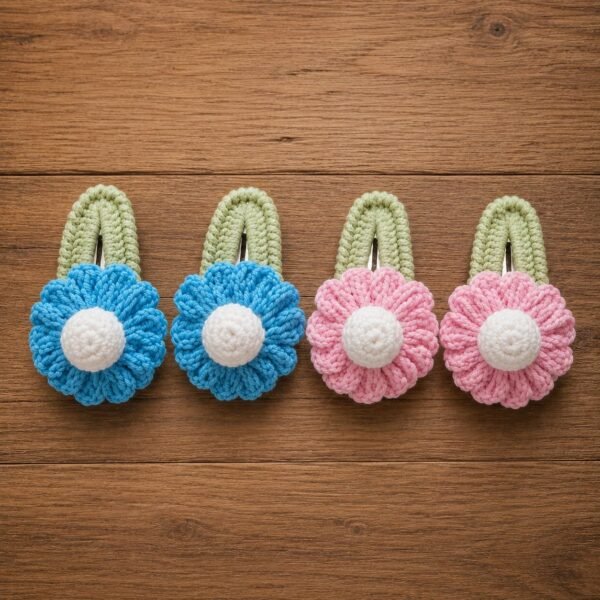 Handmade Crochet Hair Clips