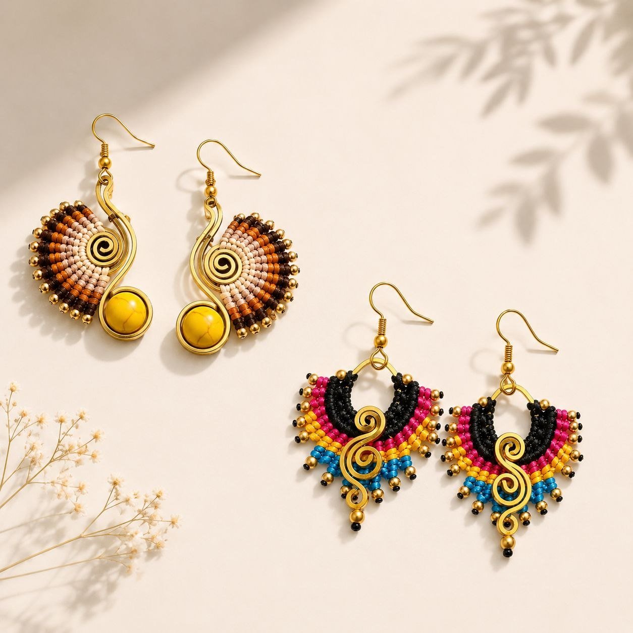 Macramé Earrings (Set C-D) - Image 1