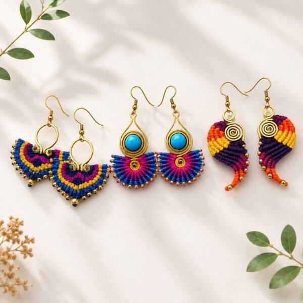 Macramé Earrings (Set E-F-G)